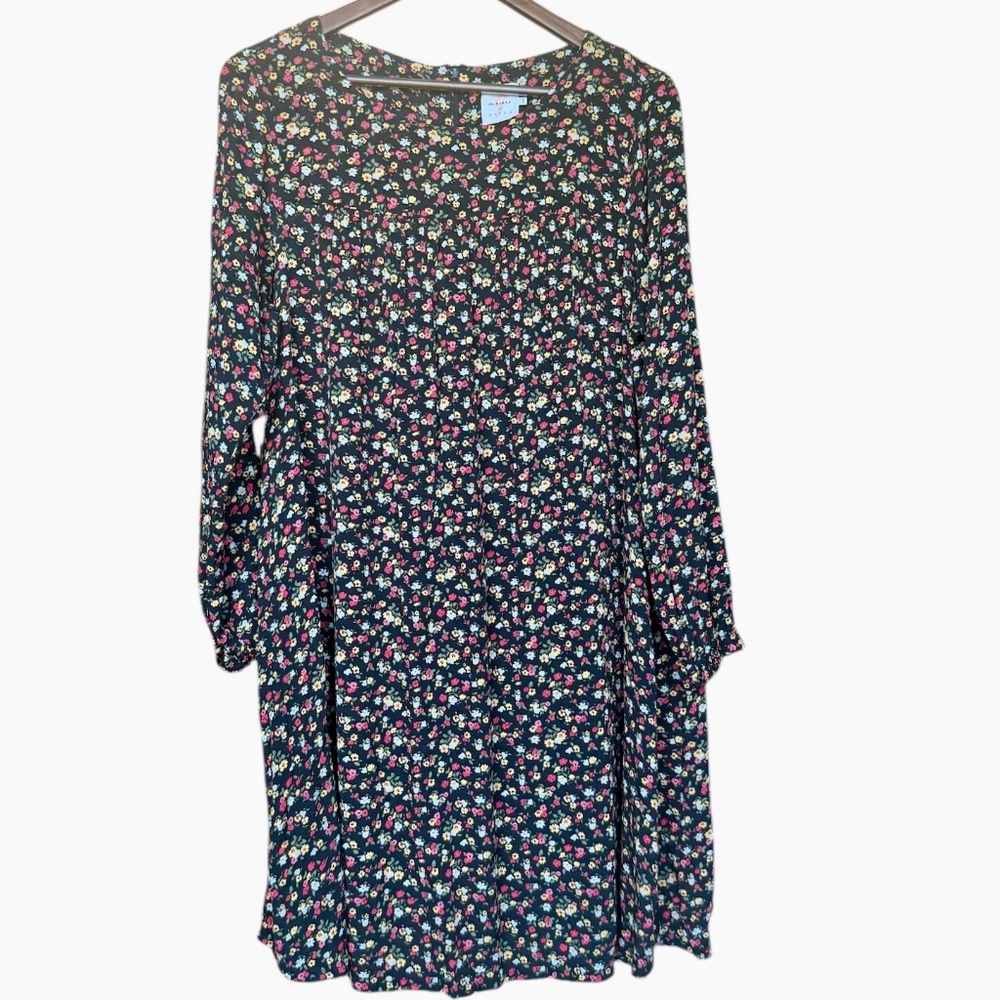 The Nines By Hatch Tiered 3/4 Sleeve Floral Dress  Sz XXL‎ Maternity